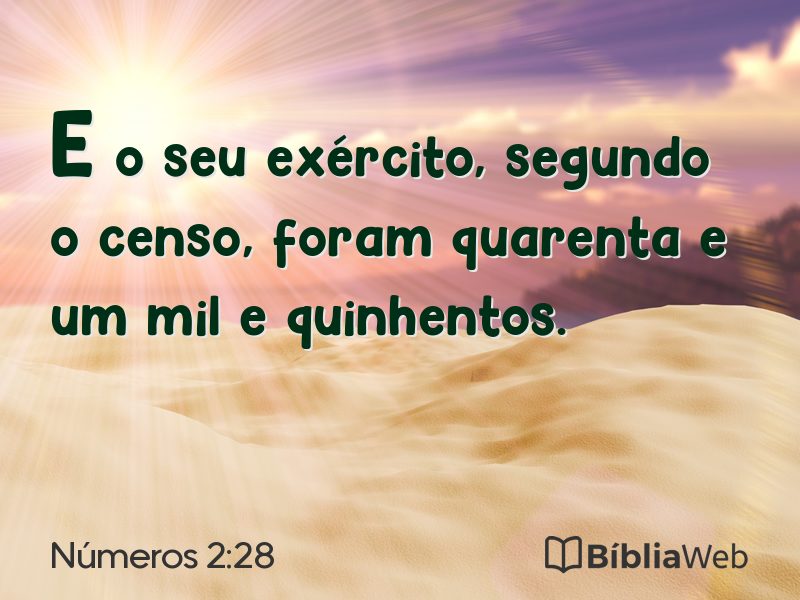 Números 2:28 em imagem para compartilhar