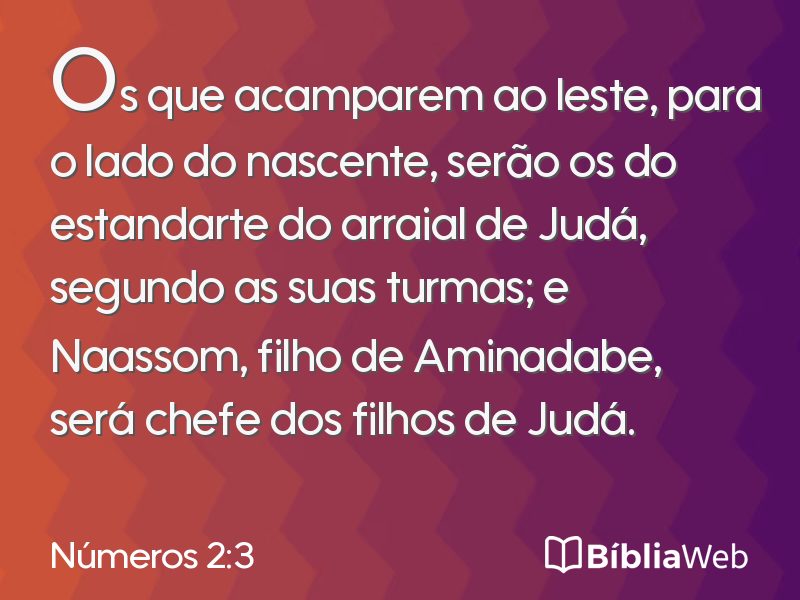 Números 2:3 em imagem para compartilhar