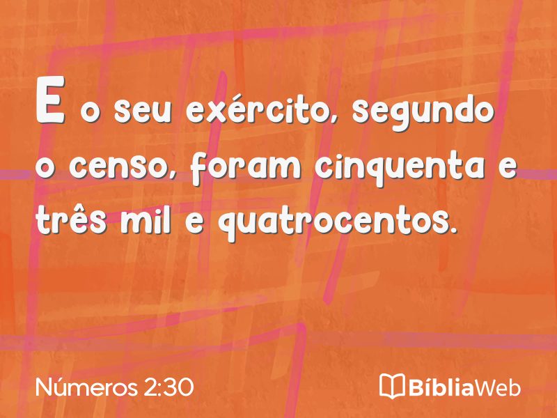 Números 2:30 em imagem para compartilhar