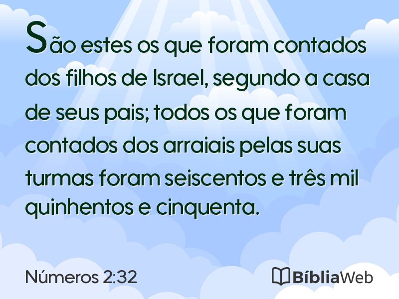 Números 2:32 em imagem para compartilhar