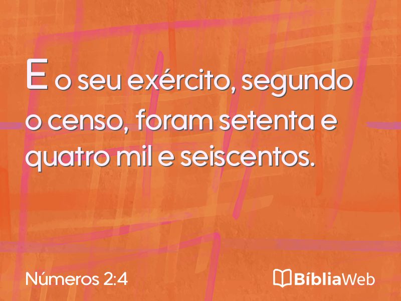 Números 2:4 em imagem para compartilhar