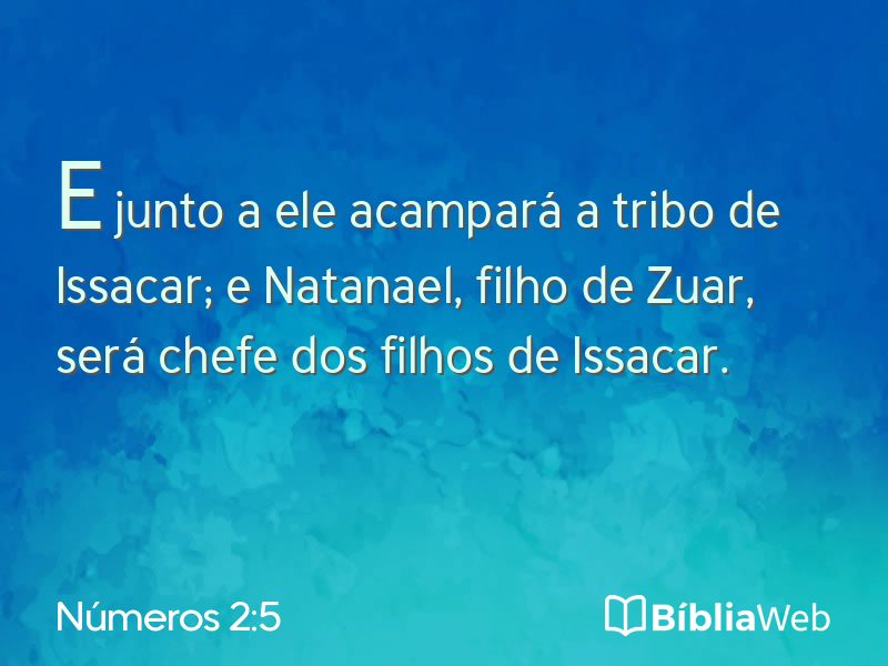 Números 2:5 em imagem para compartilhar