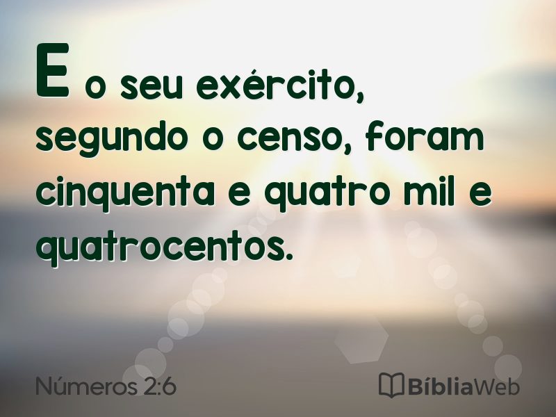 Números 2:6 em imagem para compartilhar