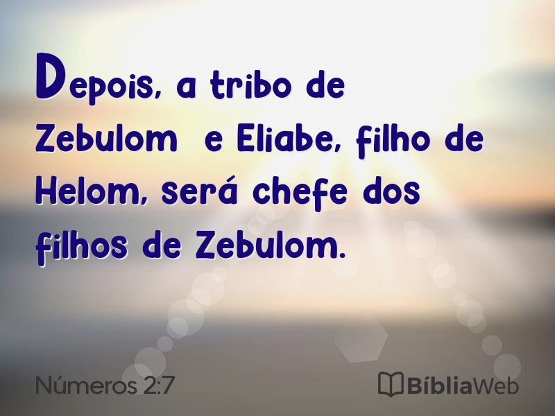 Números 2:7 em imagem para compartilhar