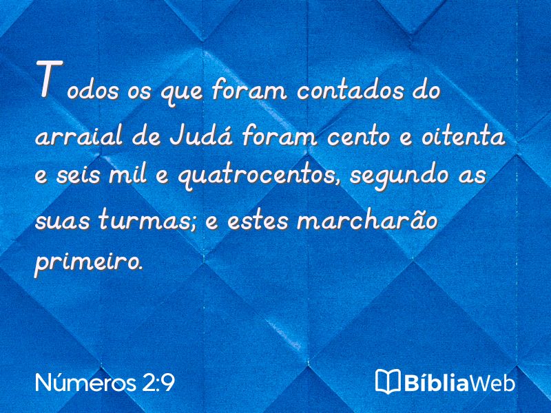 Números 2:9 em imagem para compartilhar