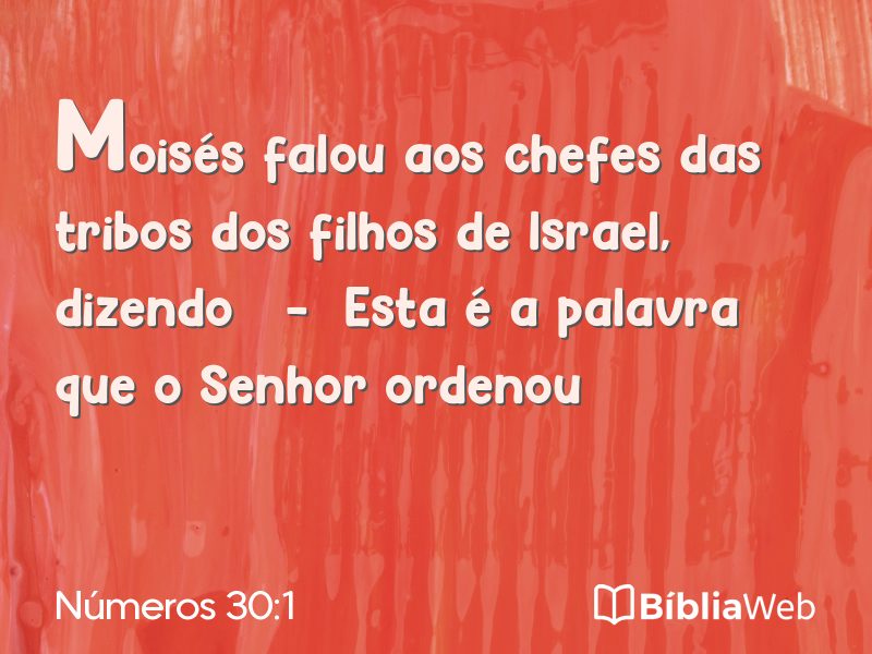 Números 30:1 em imagem para compartilhar