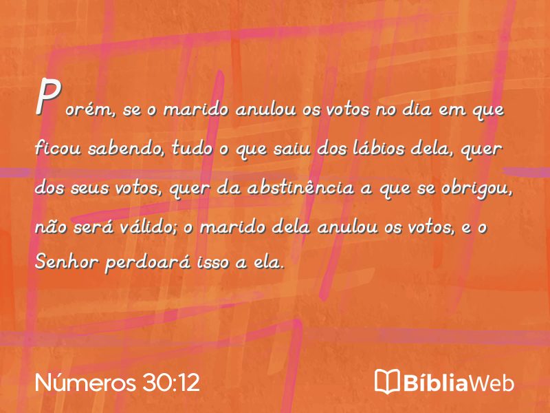 Números 30:12 em imagem para compartilhar