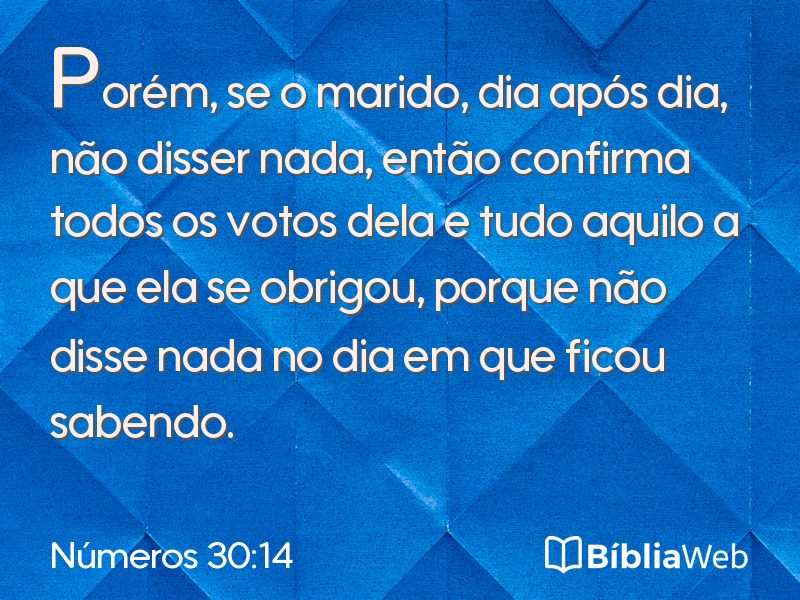 Números 30:14 em imagem para compartilhar