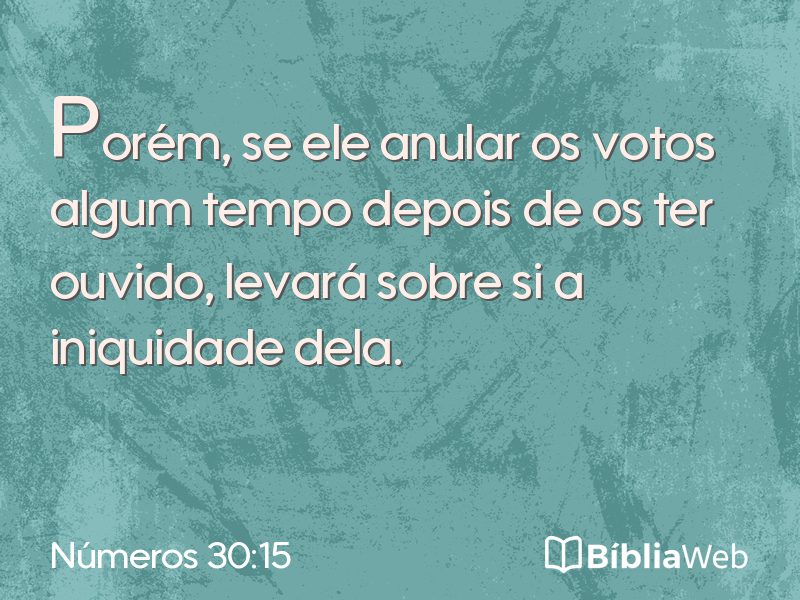 Números 30:15 em imagem para compartilhar