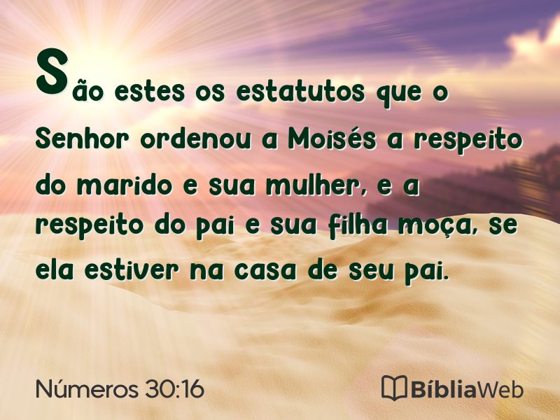 Números 30:16 em imagem para compartilhar