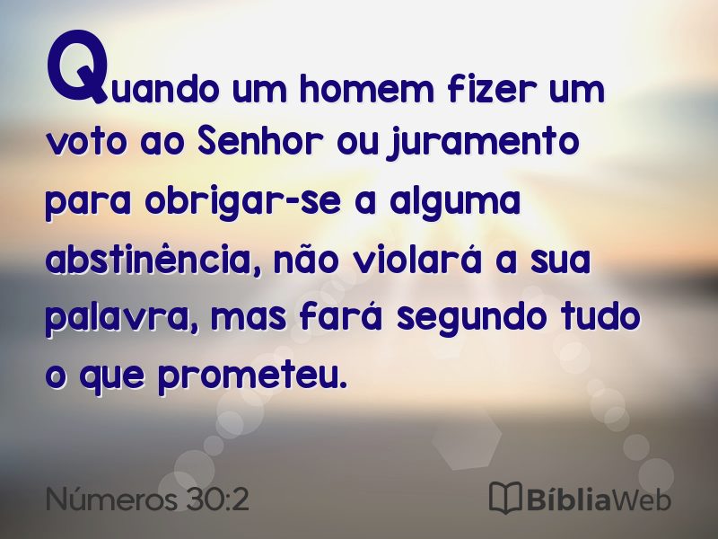Números 30:2 em imagem para compartilhar