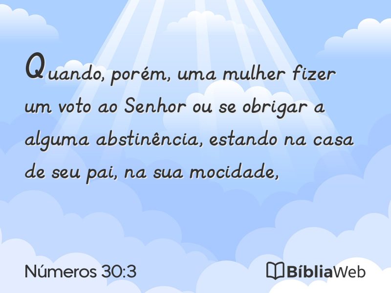Números 30:3 em imagem para compartilhar
