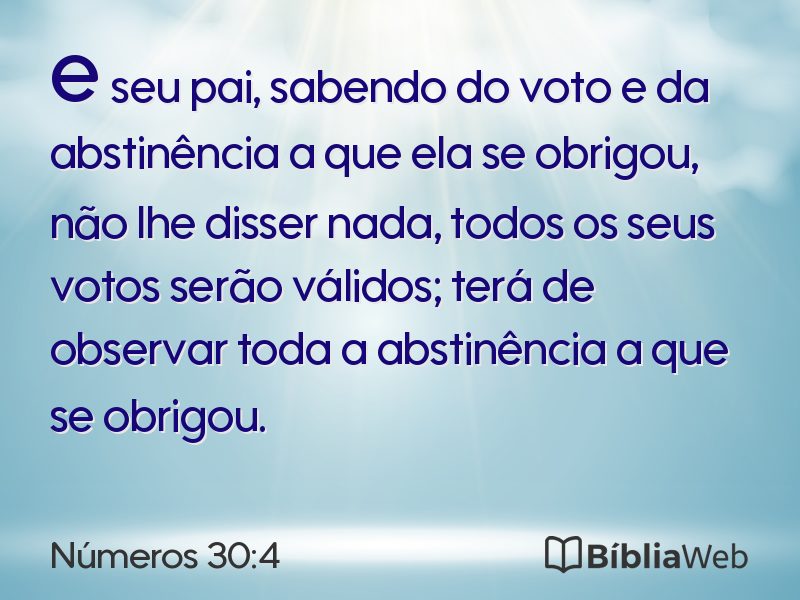 Números 30:4 em imagem para compartilhar