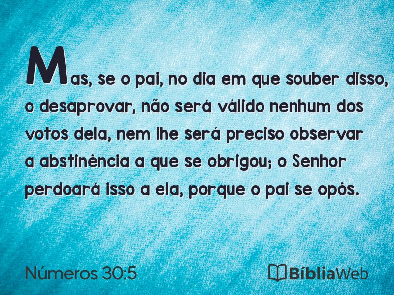 Números 30:5 em imagem para compartilhar