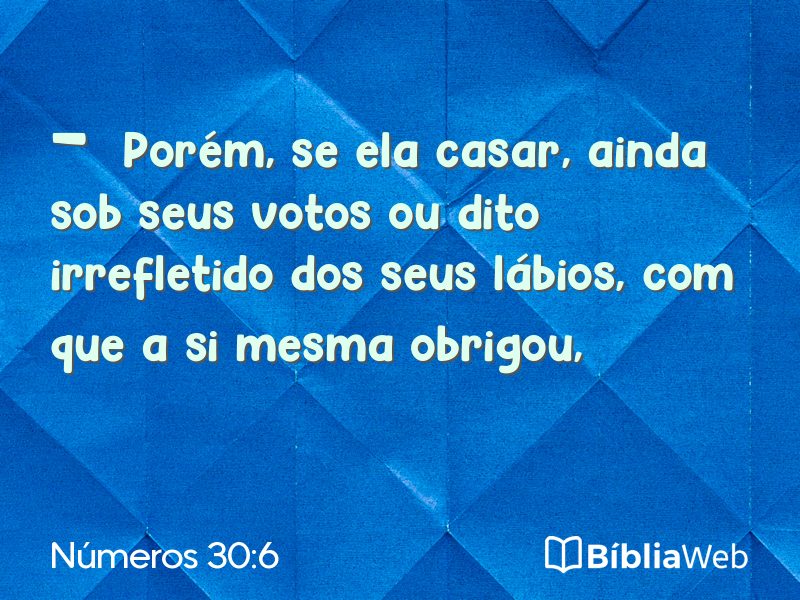 Números 30:6 em imagem para compartilhar