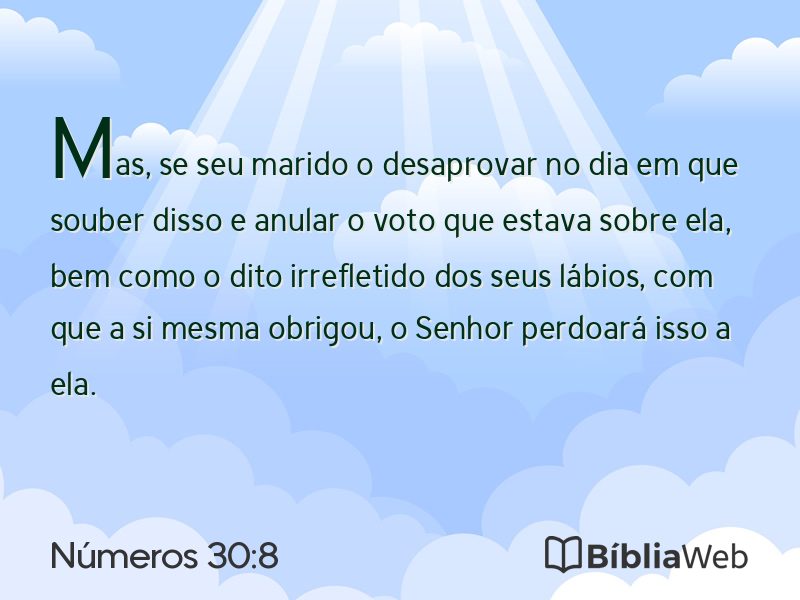 Números 30:8 em imagem para compartilhar