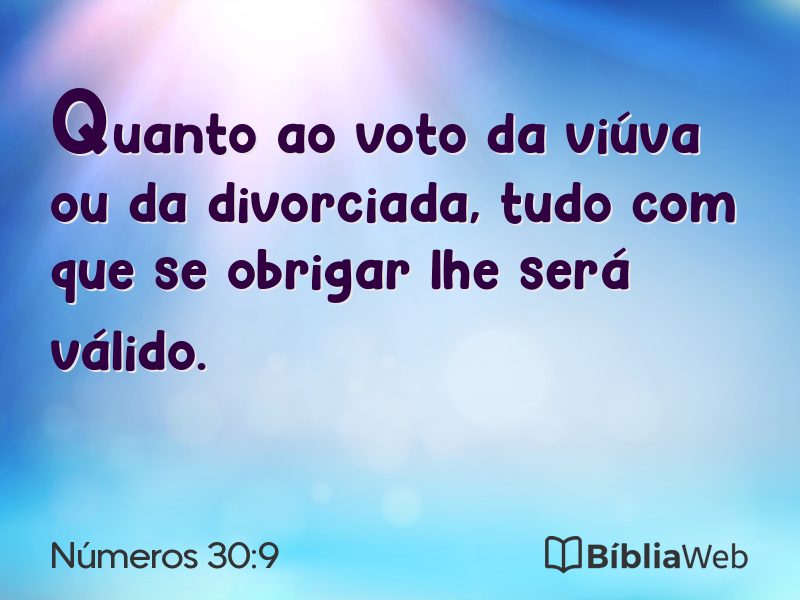 Números 30:9 em imagem para compartilhar