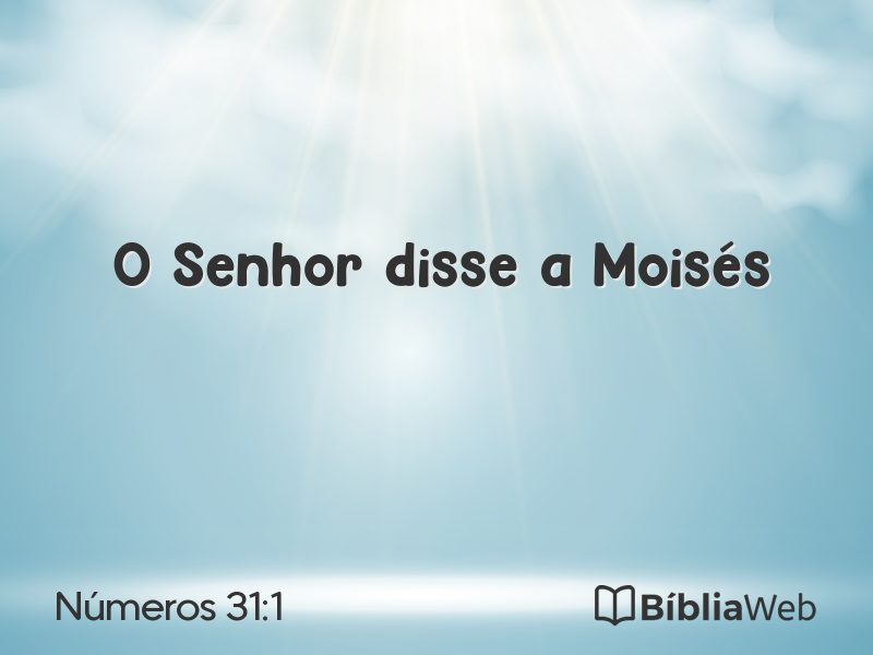 Números 31:1 em imagem para compartilhar