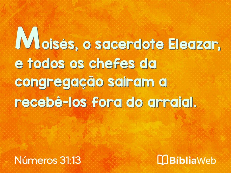 Números 31:13 em imagem para compartilhar