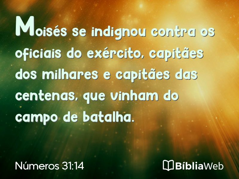Números 31:14 em imagem para compartilhar