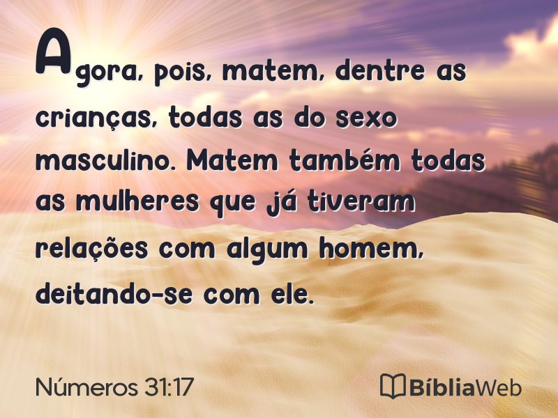 Números 31:17 em imagem para compartilhar