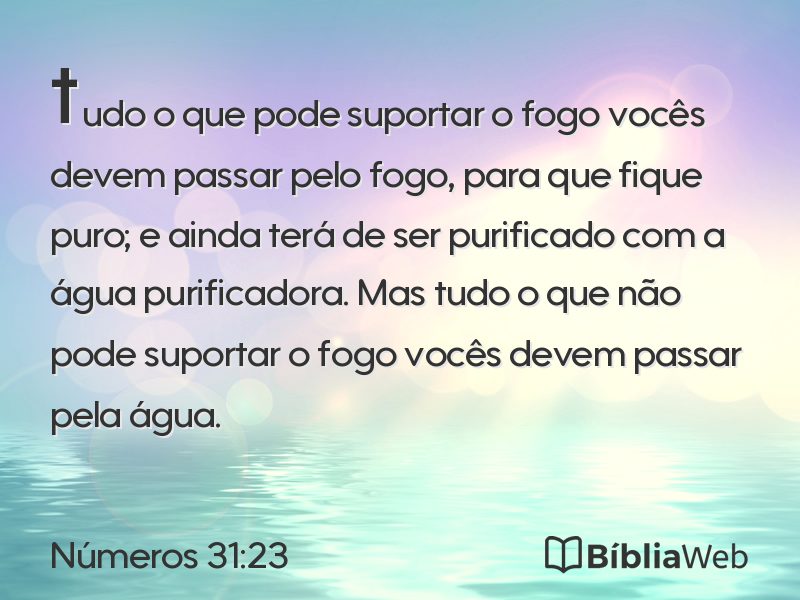 Números 31:23 em imagem para compartilhar