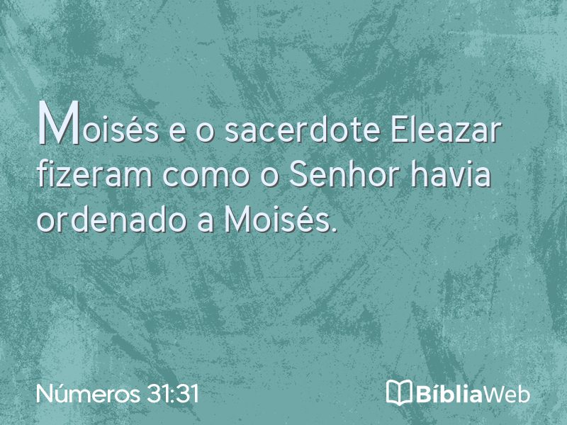 Números 31:31 em imagem para compartilhar