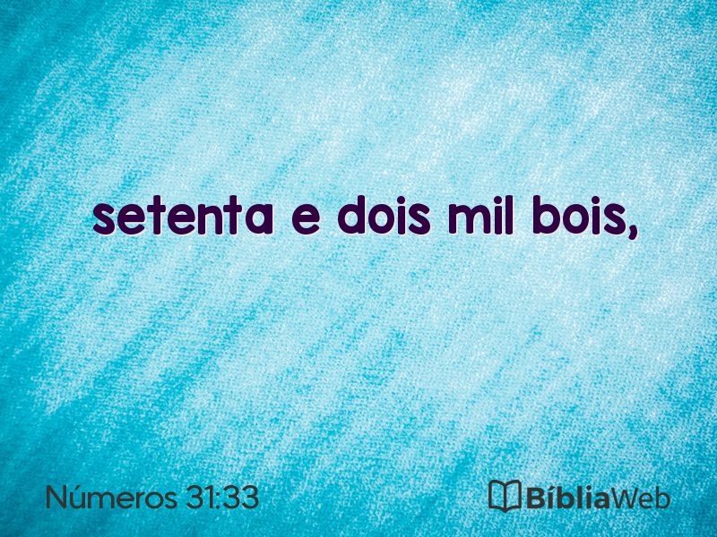 Números 31:33 em imagem para compartilhar