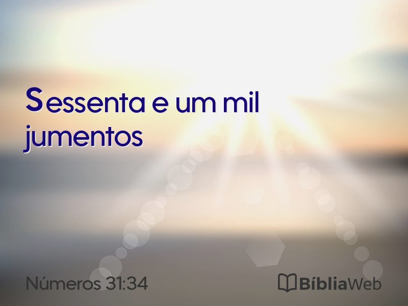 Números 31:34 em imagem para compartilhar