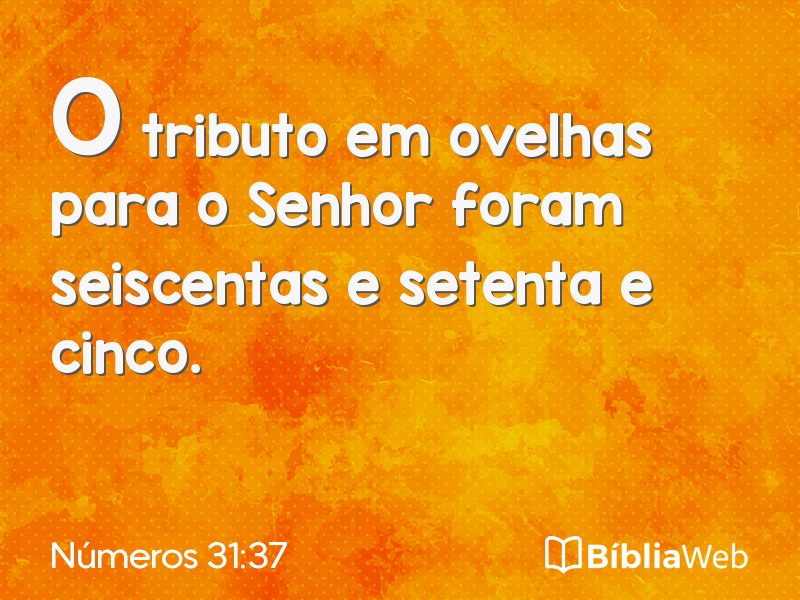 Números 31:37 em imagem para compartilhar