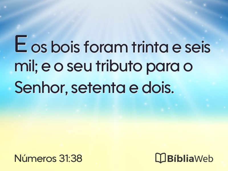 Números 31:38 em imagem para compartilhar