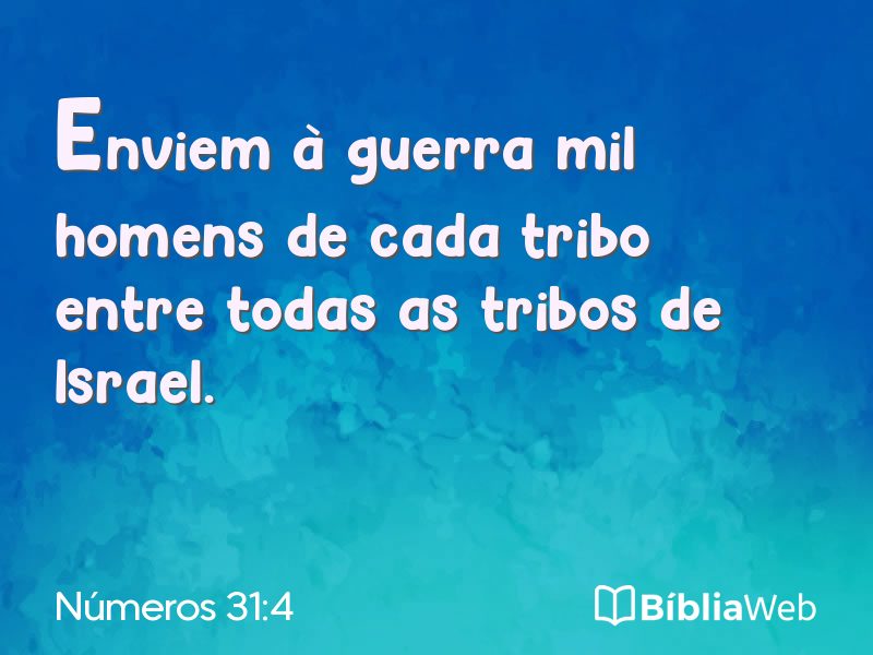 Números 31:4 em imagem para compartilhar