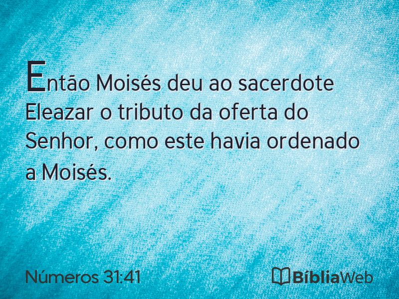 Números 31:41 em imagem para compartilhar