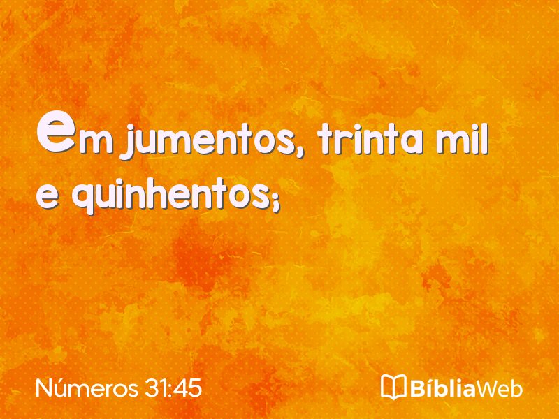 Números 31:45 em imagem para compartilhar