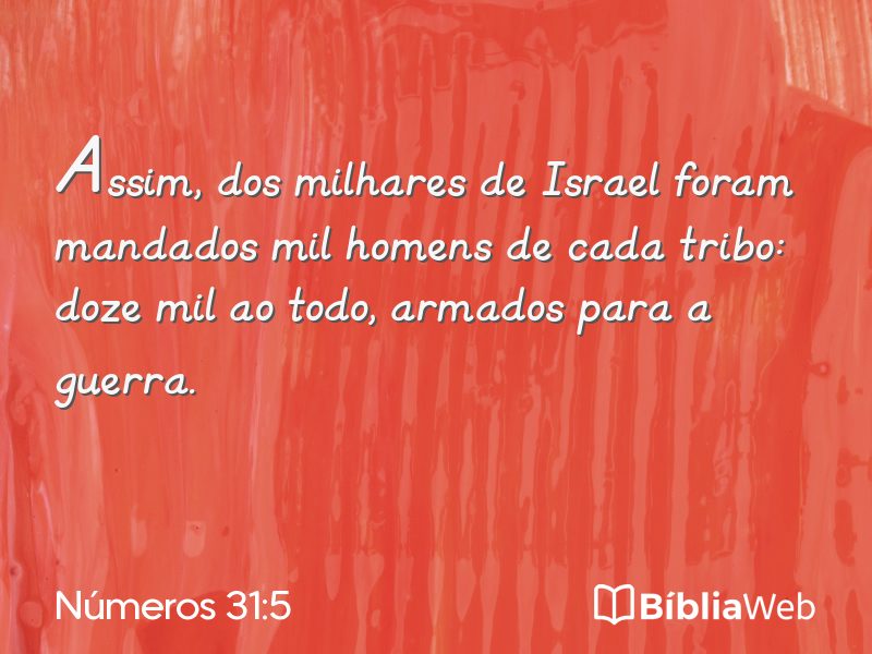 Números 31:5 em imagem para compartilhar