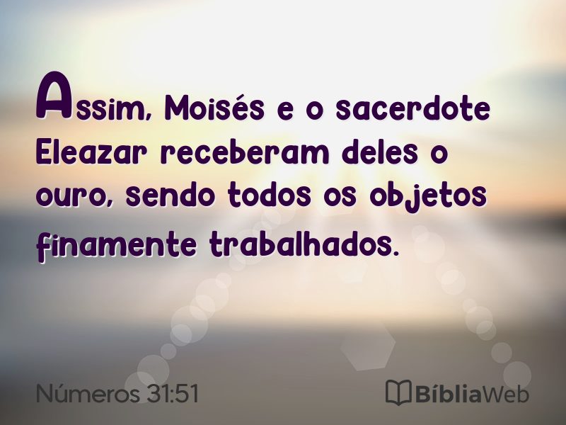 Números 31:51 em imagem para compartilhar