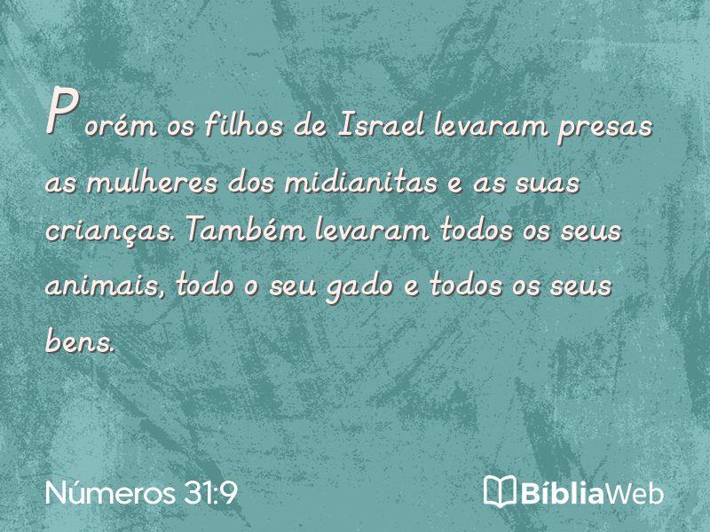 Números 31:9 em imagem para compartilhar