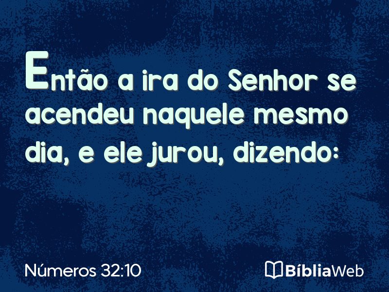Números 32:10 em imagem para compartilhar