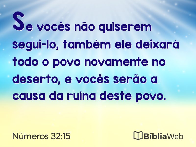 Números 32:15 em imagem para compartilhar