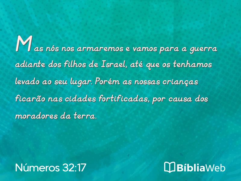 Números 32:17 em imagem para compartilhar