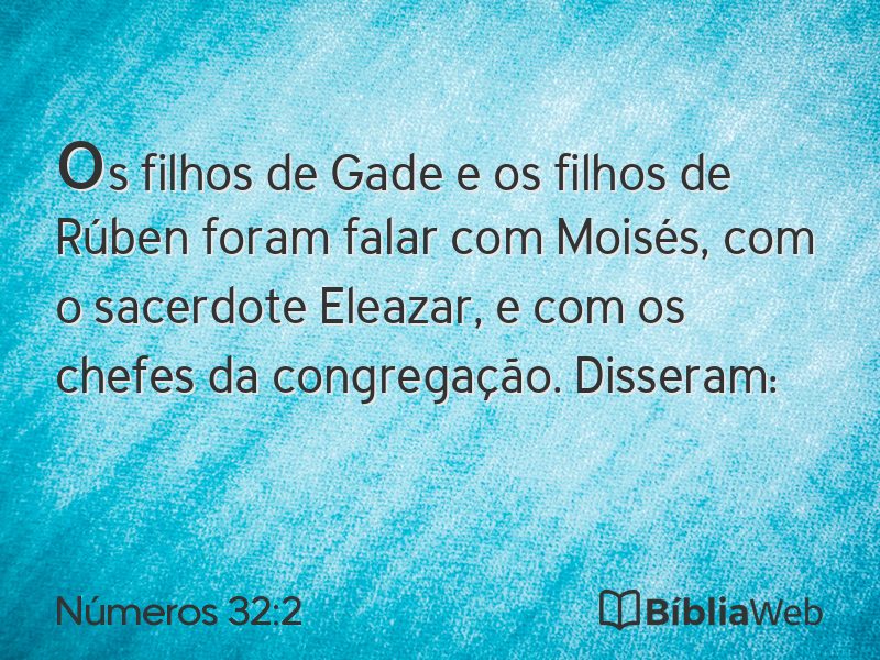Números 32:2 em imagem para compartilhar