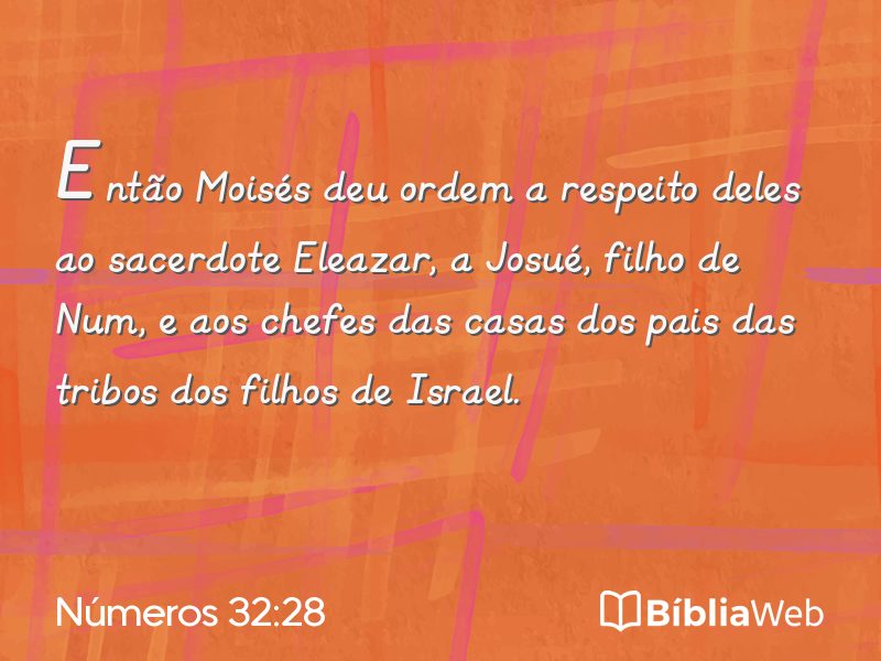 Números 32:28 em imagem para compartilhar