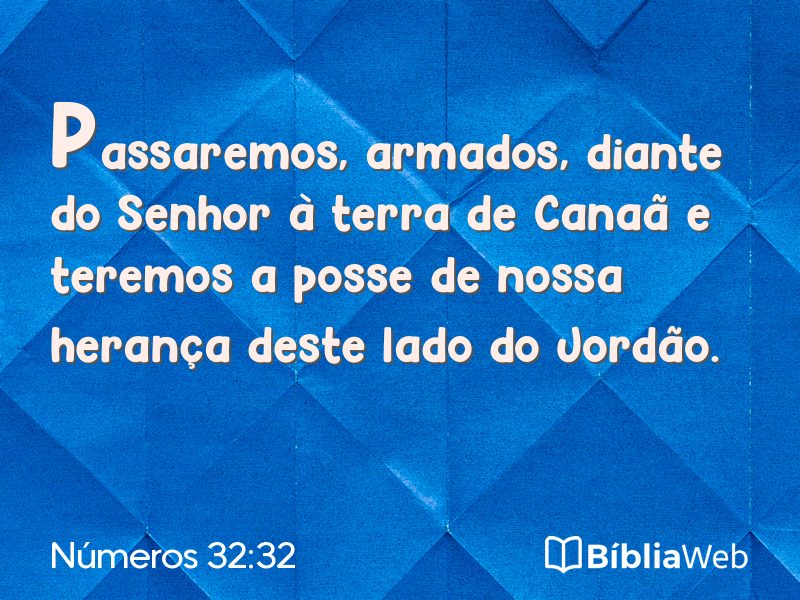 Números 32:32 em imagem para compartilhar