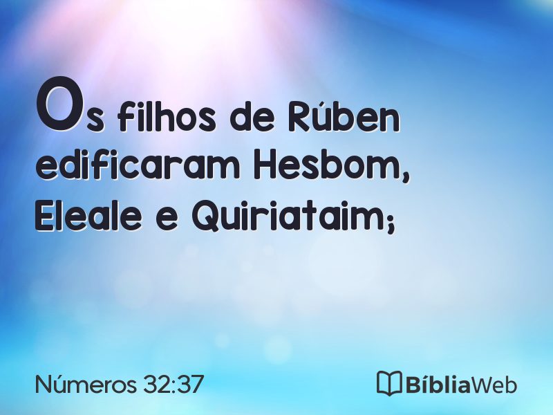 Números 32:37 em imagem para compartilhar