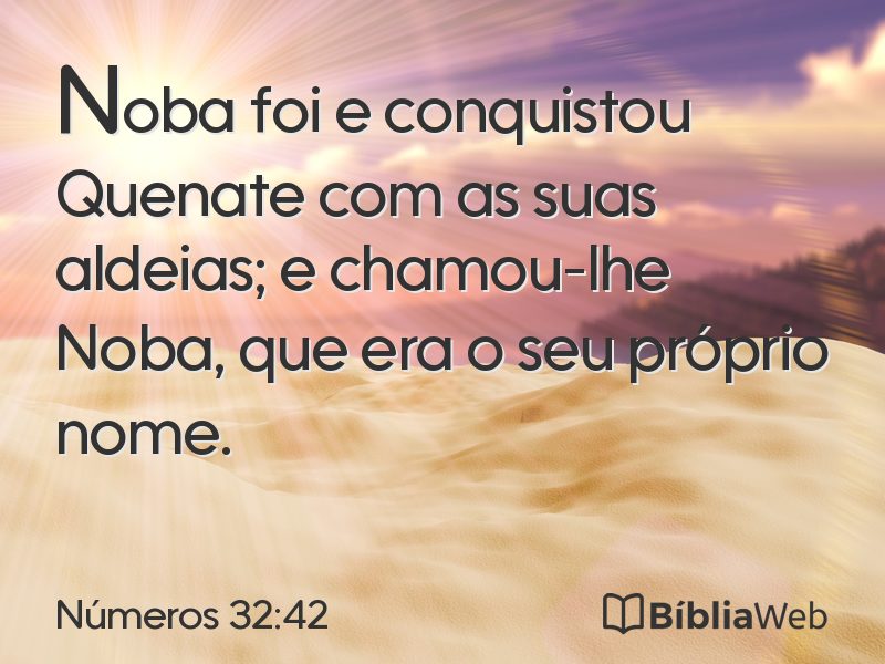 Números 32:42 em imagem para compartilhar
