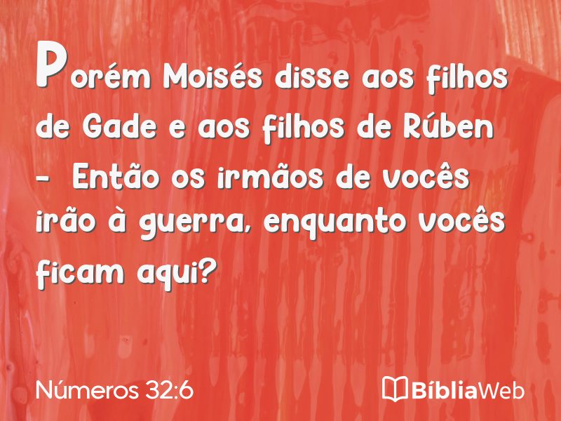 Números 32:6 em imagem para compartilhar