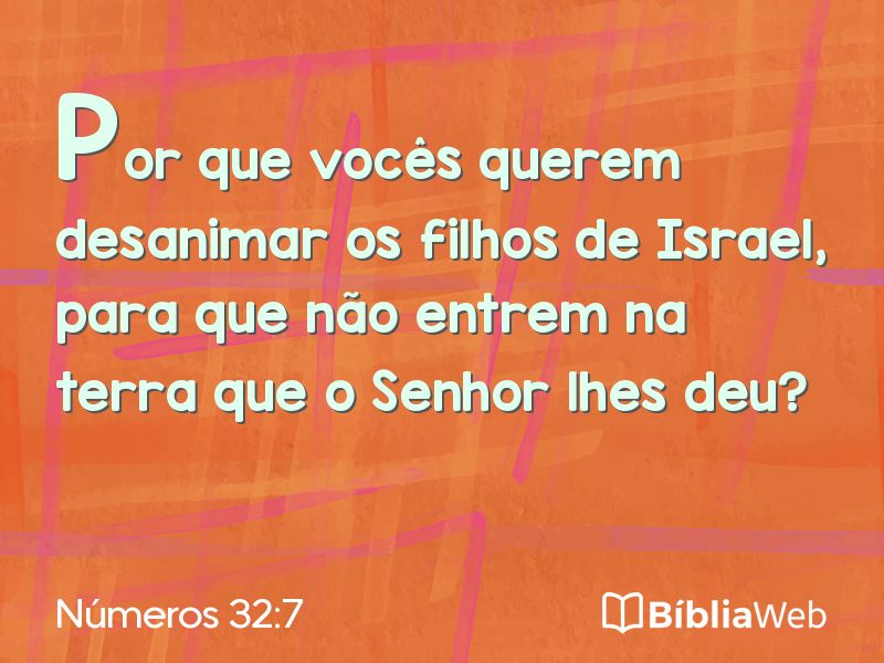Números 32:7 em imagem para compartilhar