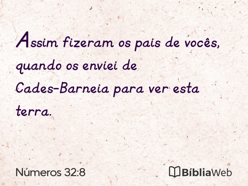 Números 32:8 em imagem para compartilhar
