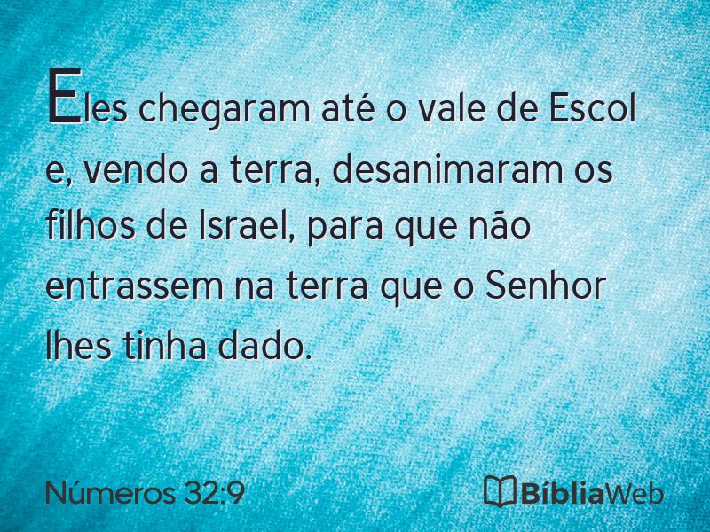 Números 32:9 em imagem para compartilhar