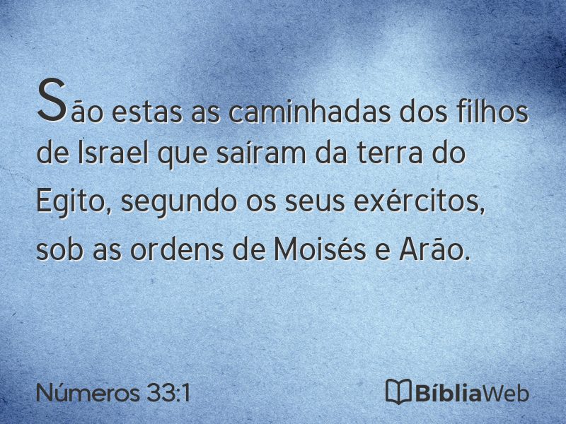 Números 33:1 em imagem para compartilhar